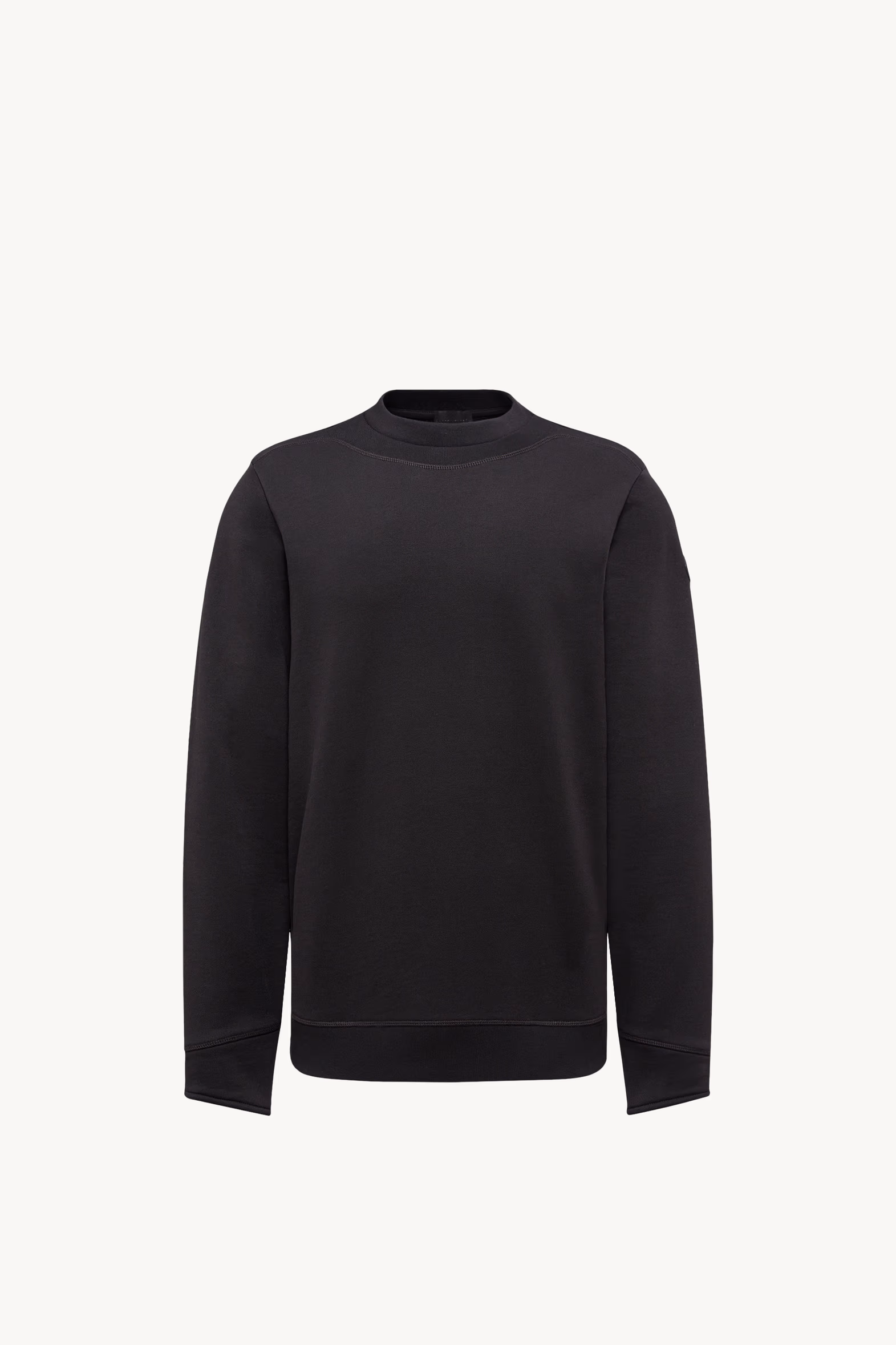 Sudadera de algodón con parche con logotipo Hombre Negro Moncler 2